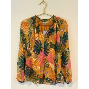 Daniel Rainn Pleat Front Blouse Petite XS